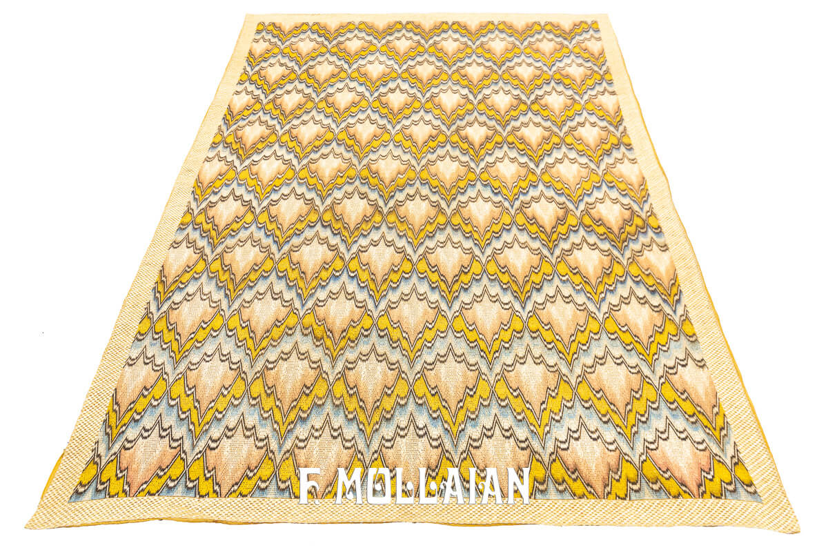 Italian Bargello Textile Beige/Gold n°:478720